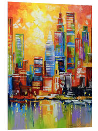 Foam board print New York's glowing skyline