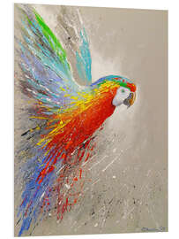 Foam board print Parrot in flight