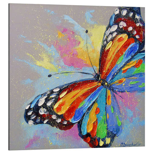 Aluminium print Butterfly in flight