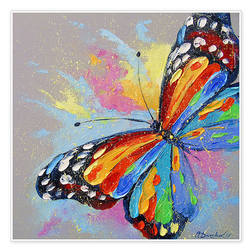 Poster Butterfly in flight