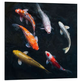 Magnettafel Bunte Koi Karpfen