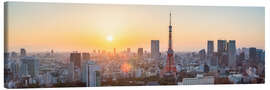 Leinwandbild Tokyo Skyline bei Sonnenuntergang