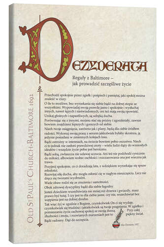 Leinwandbild Desiderata (Polnisch) I