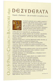 Foam board print Desiderata (Polish) II