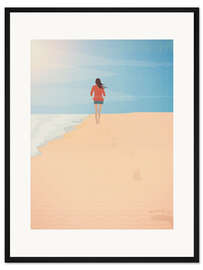Gerahmter Kunstdruck Strandspaziergang