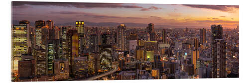 Acrylic print Osaka in the evening