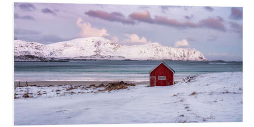 Foam board print The lonely fishing hut