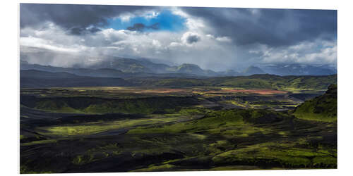 Foam board print Icelandic highlands