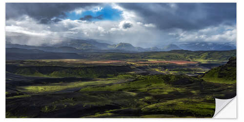 Naklejka na ścianę Icelandic highlands