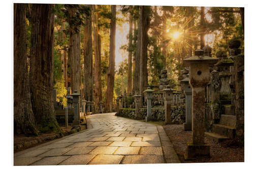 PVC-tavla In the evening at the Okunoin cemetery