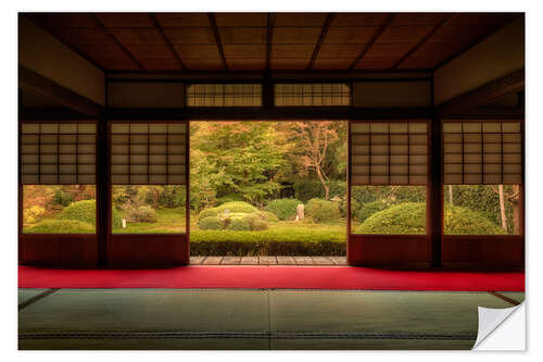 Selvklebende plakat View of the temple garden