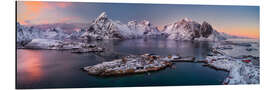 Tableau en aluminium Sakrisøy dans la lumière du soir