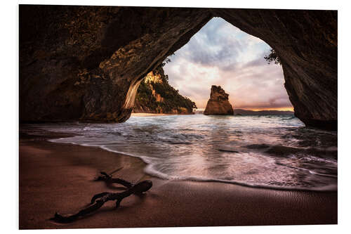 PVC print Cathedral Cove, New Zealand