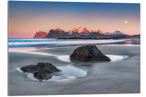 Quadro em plexi-alumínio Zen na praia