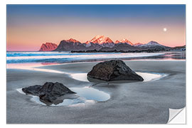 Selvklebende plakat Zen ved stranden