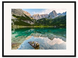 Gerahmter Kunstdruck Reflexion im Seebensee