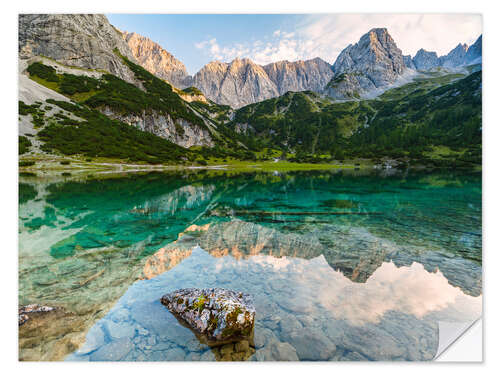 Sticker mural Reflets dans le lac de Seebensee