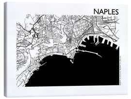 Canvas print City map of Naples