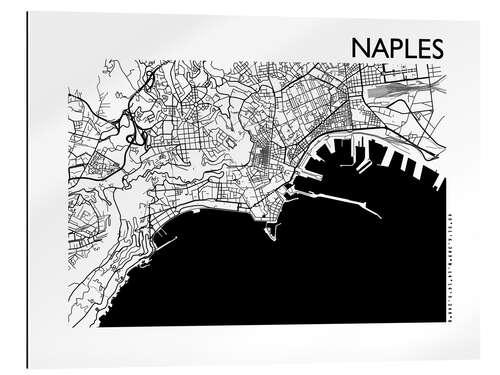 Galleritryk City map of Naples