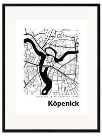 Stampa artistica con cornice Mappa di Koepenick