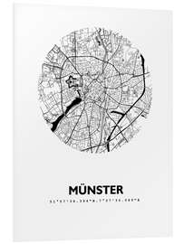 Stampa su PVC Mappa della città di Münster