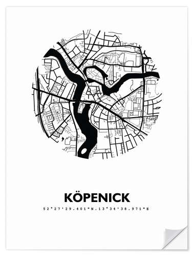 Naklejka na ścianę Map of Koepenick