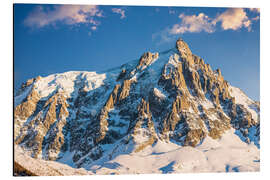 Magnettafel Alpengipfel bei Chamonix im Abendlicht
