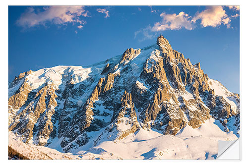 Naklejka na ścianę Szczyt w Chamonix w świetle dziennym