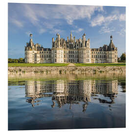 Foam board print Loire castle Chateau Chambord, France