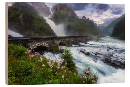 Holzbild Låtefossen