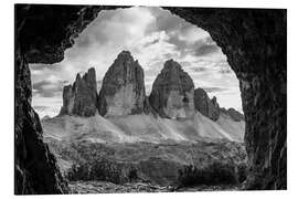 Cuadro de aluminio Tres picos, Dolomitas