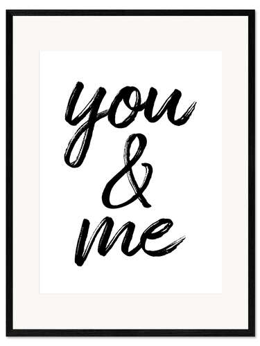 Impression artistique encadrée You and me