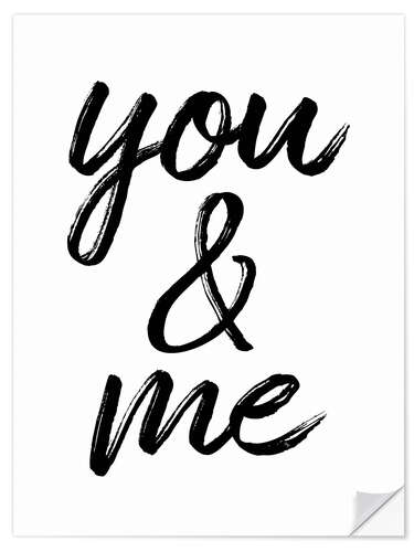 Selvklebende plakat You and me