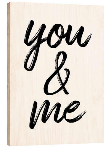 Tableau en bois You and me