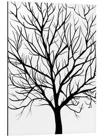 Aluminium print Winter tree