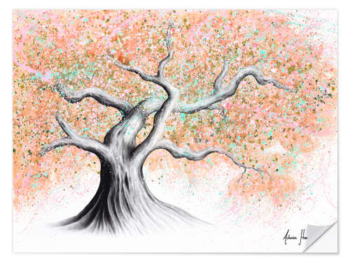 Wall sticker Peach Fuzz Tree