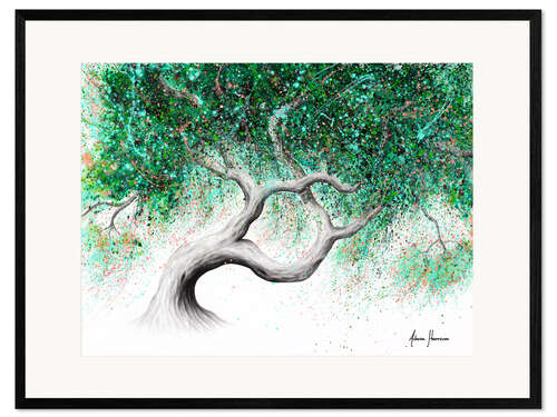 Framed art print Garden party tree