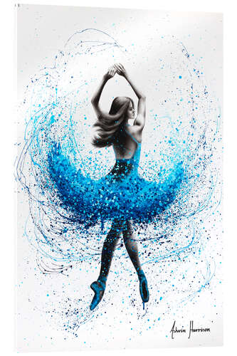 Acrylglasbild Ballerina in Traumblau