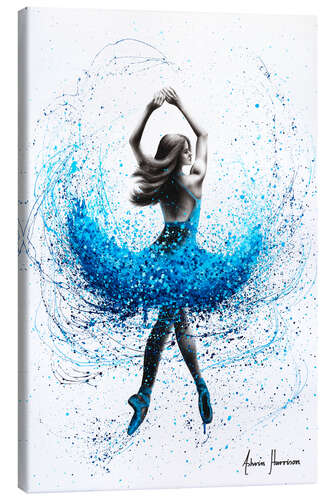 Stampa su tela Ballerina in blu da sogno