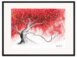 Gerahmter Kunstdruck Erdbeertraum Baum