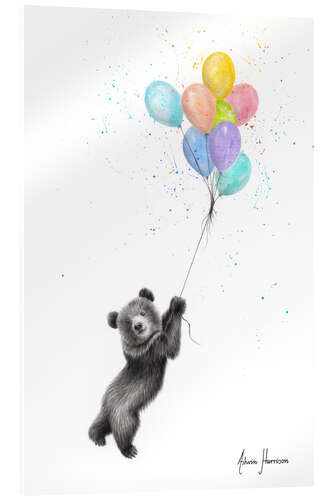 Acrylic print The Bear and The Balloons