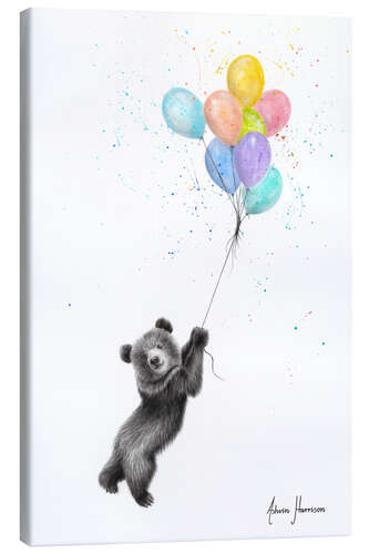 Canvas print The Bear and The Balloons