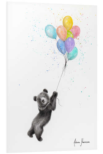 PVC print Little bear with balloons