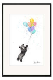 Gerahmter Kunstdruck Kleiner Bär mit Ballons