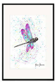 Gerahmter Kunstdruck Tanzende Libelle