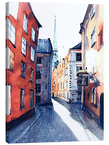 Leinwandbild Die Straßen von Stockholm