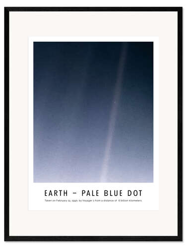 Ingelijste kunstdruk Earth - Pale Blue Dot
