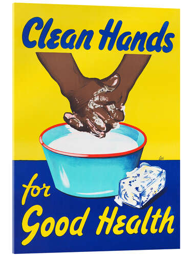 Acrylic print Clean hands for good health