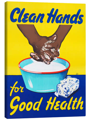 Canvas-taulu Clean hands for good health