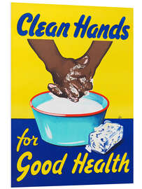 Tableau en PVC Clean hands for good health